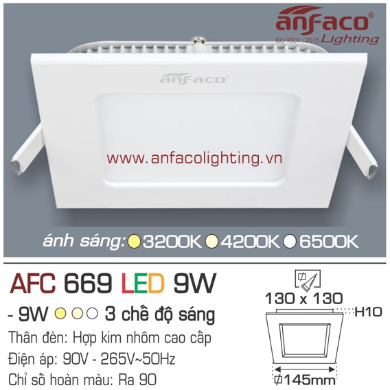 Đèn LED panel Anfaco AFC 669-9W
