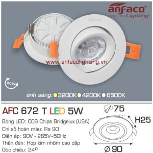 Led âm trần Anfaco AFC 672T-5W