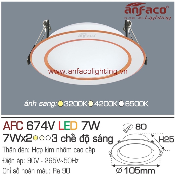 Đèn LED panel Anfaco AFC 674V-7W