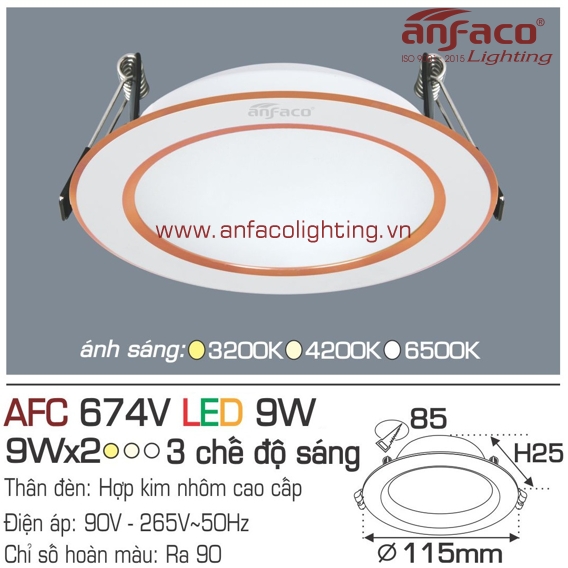 Đèn LED panel Anfaco AFC 674V-9W