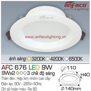Đèn LED âm trần Anfaco AFC 676-9W