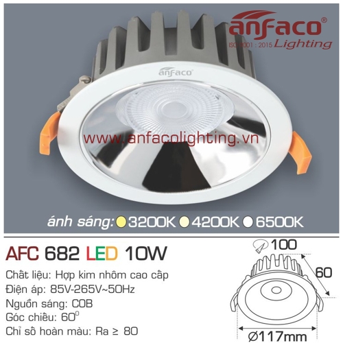 Led âm trần Anfaco AFC 682-10W
