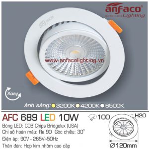 Đèn LED âm trần Anfaco AFC 689-10W