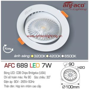 Đèn LED âm trần Anfaco AFC 689-7W