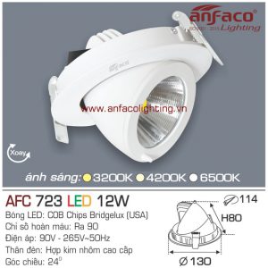 Đèn LED âm trần Anfaco AFC 723-12W