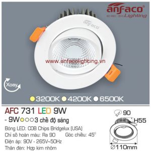 Đèn LED âm trần Anfaco AFC 731-9W