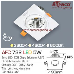 Đèn LED âm trần Anfaco AFC 732-5W