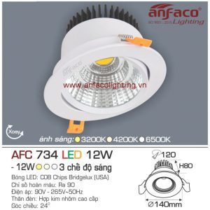 Đèn LED âm trần Anfaco AFC 734-12W