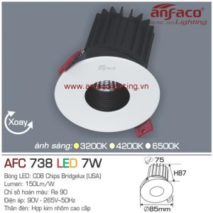 Đèn LED âm trần Anfaco AFC 738-7W
