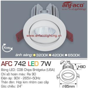 Đèn LED âm trần Anfaco AFC 742-7W