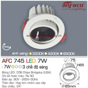 Đèn LED âm trần Anfaco AFC 745-7W
