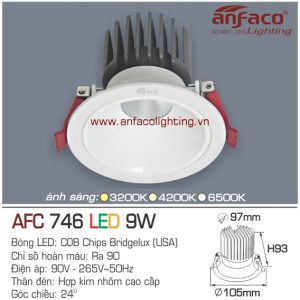 Đèn LED âm trần Anfaco AFC 746-9W