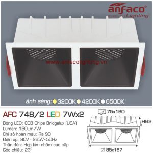 Đèn LED âm trần Anfaco AFC 748/2-7Wx2