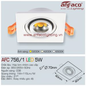 AFC756 Đèn LED âm trần Anfaco AFC 756/1-5W