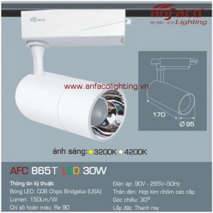 Đèn LED tiêu điểm Anfaco AFC 865T-30W đế ray