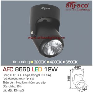 Đèn LED tiêu điểm Anfaco AFC 866D-12W đế ngồi