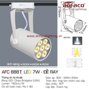 Đèn LED tiêu điểm Anfaco AFC 888T-7W đế ray