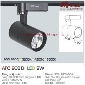 Đèn LED tiêu điểm Anfaco AFC 908D-9W đế ray