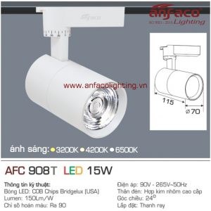 Đèn LED tiêu điểm Anfaco AFC 908T-15W đế ray