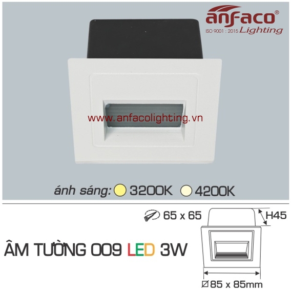 Đèn LED âm tường Anfaco AFC 009-3W