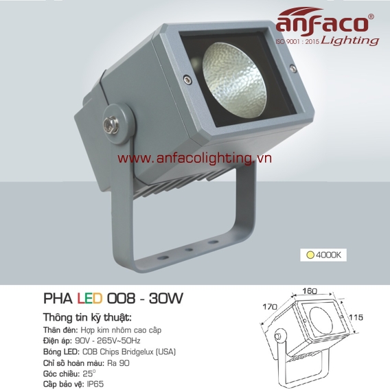 Đèn Pha LED Anfaco AFC 008-30W