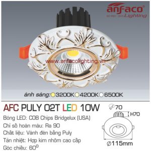 Đèn LED âm trần Anfaco AFC Puly 02T-10W