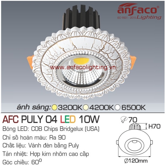 Đèn LED âm trần Anfaco AFC Puly 04-10W