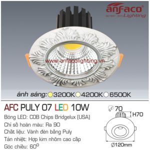 Đèn LED âm trần Anfaco AFC Puly 07-10W