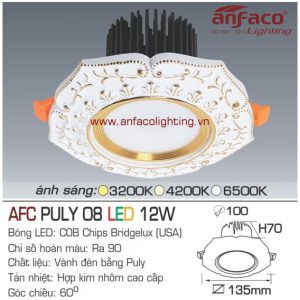 Đèn LED âm trần Anfaco AFC Puly 08-12W