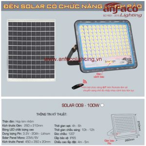 Đèn LED solar Anfaco AFC 009-100W