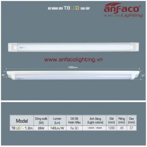 Bộ máng đèn LED Anfaco AFC T8-1m2 28W