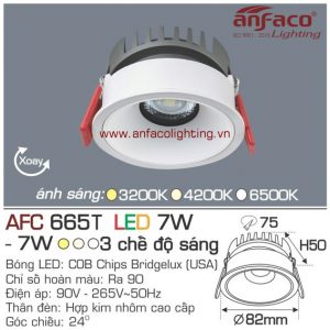 Đèn LED âm trần Anfaco AFC 665T-7W