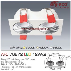 Đèn LED âm trần Anfaco AFC 768/2-12wx2