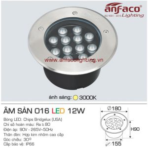 Đèn LED âm sàn Anfaco AFC 016-12W