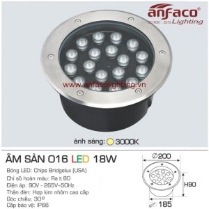 Đèn LED âm sàn Anfaco AFC 016-18W