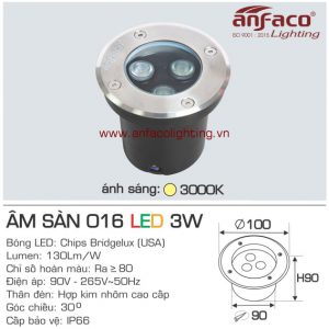 Đèn LED âm sàn Anfaco AFC 016-3W