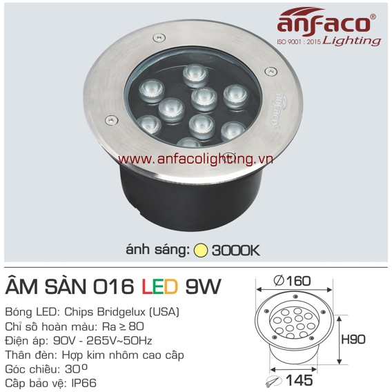 Đèn LED âm sàn Anfaco AFC 016-9W
