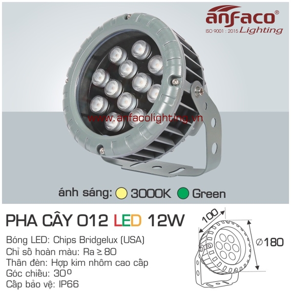 Đèn LED pha cây Anfaco AFC 012-12W