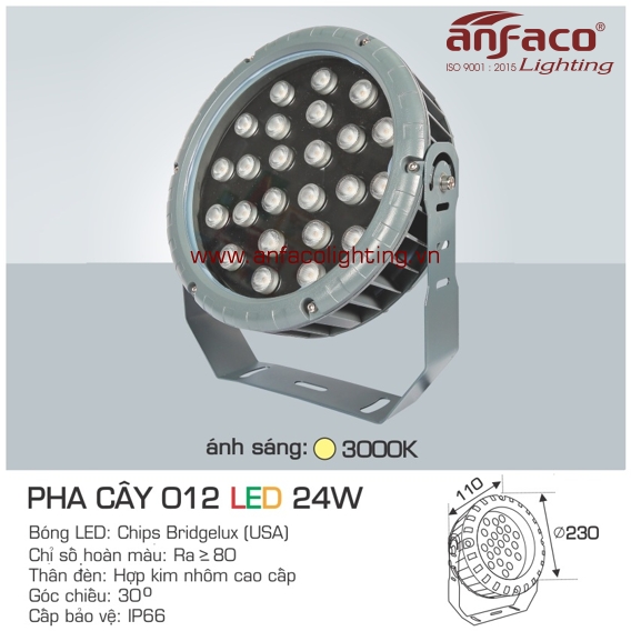 Đèn LED pha cây Anfaco AFC 012-24W
