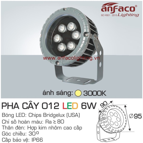 Đèn LED pha cây Anfaco AFC 012-6W