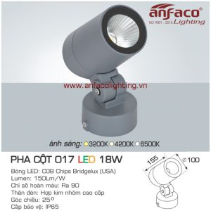 Đèn LED pha cột Anfaco AFC 017-18W