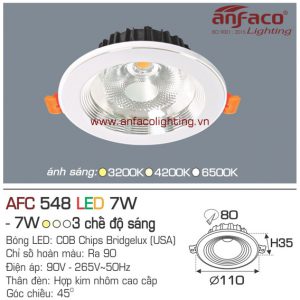 Đèn Led âm trần Anfaco AFC 548-7W