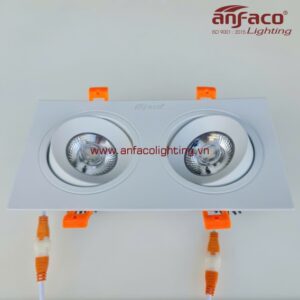 AFC 767T/2 9W 12W Đèn LED downlight âm trần Anfaco 2 bóng xoay góc