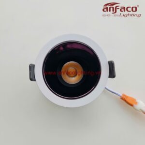 AFC 782D 7W 9W Đèn LED downlight âm trần Anfaco COB chóa màu đen mận chín