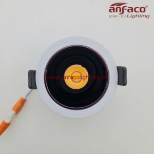 AFC 782D 7W 9W Đèn LED downlight âm trần Anfaco COB chóa màu đen mận chín