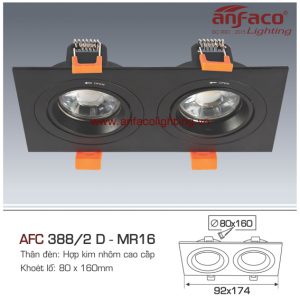 Đèn LED âm trần Anfaco AFC 388/2D-MR16