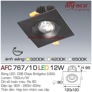 Đèn LED âm trần Anfaco AFC 767/1D-9W