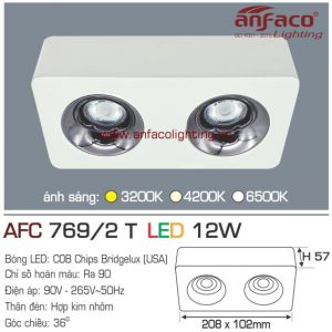 Đèn LED downlight nổi Anfaco AFC 769/2T-12W