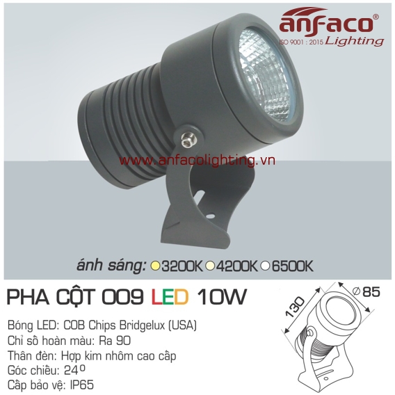 Đèn LED pha cột Anfaco AFC 009-10W