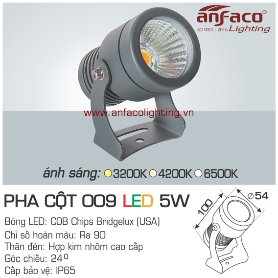 Đèn LED pha cột Anfaco AFC 009-5W